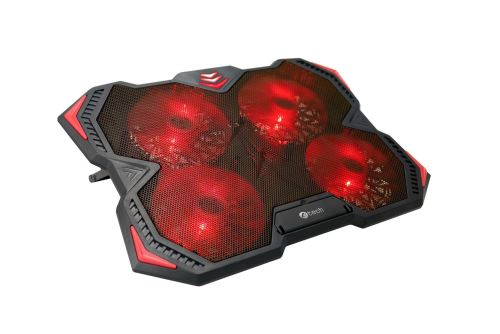 Chladící podložka C-TECH Zefyros (GCP-01R), casual gaming, 17,3", červené podsvícení, regu