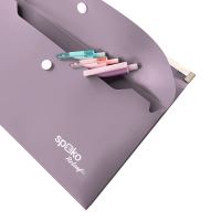 Spoko ReLeaf obálka se zipem, kapsa s drukem, A5, PP, SoftTouch, fialová (2)