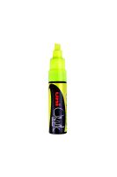 UNI PWE-8K křídový popisovač, 8 mm, fluo žlutý (1)