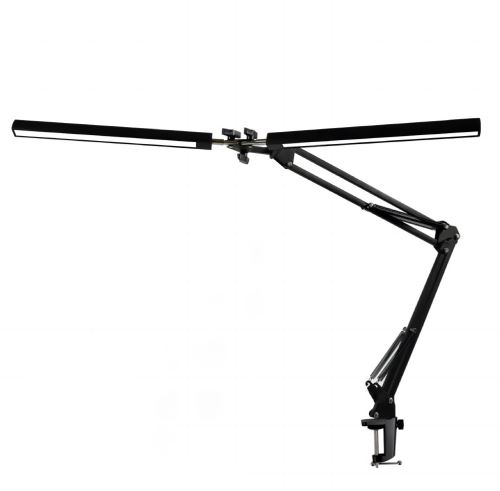 Platinet PDLD20 stolní LED lampa Flexy 20W stmívatelná s klipem, 2 ramena, černá