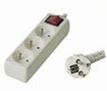 Prodlužovací přívod 230V, 2m, 3 zásuvky + vypínač