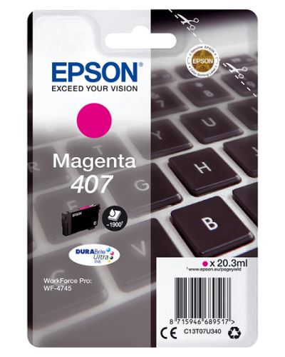 Originální cartridge T07U340 XL magenta pro WF-4745, originál