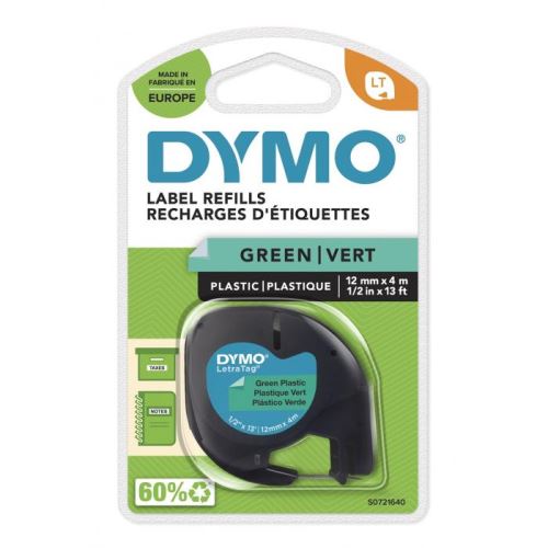 Páska DYMO LetraTag (plast 12mm x 4m) zelená