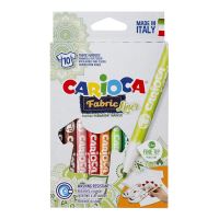Carioca textilní fixy, tenký hrot, tenký hrot, 10 ks, mix barev (1)