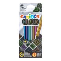 Carioca pastelky šestihanné Metallic, 12 ks (1)
