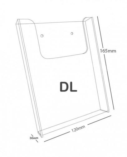 Lepený plexi zásobník na zeď DL (A6)