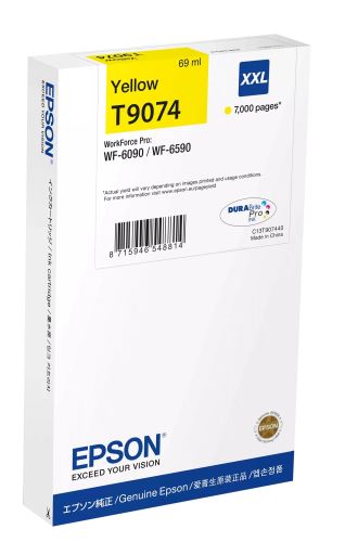 WF-6xxx Ink Cartridge Yellow XXL T9074, originál