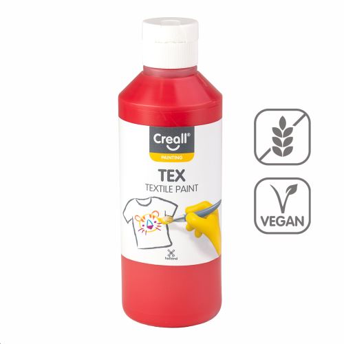 Creall textilní barva TEX, 250 ml, červená