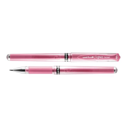 UNI SIGNO gelový roller UM-153, 1,0 mm, metalicky růžový