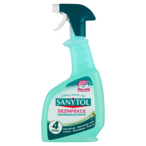 Sanytol univerzální čistič, 4 účinky, sprej, limetka 500 ml