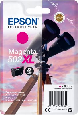 EPSON singlepack,Magenta 502XL,Ink,XL, originál