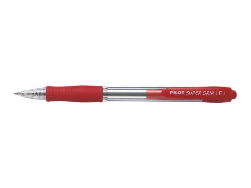 Kuličkové pero Pilot Super Grip F červené hrot 0,7  stopa 0,27 mm