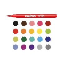 Carioca fixy Brush, 20 ks, mix barev (2)
