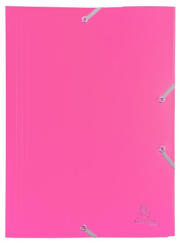 Spisové desky s gumičkou A4 maxi  PP růžové Exacompta