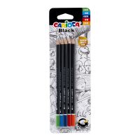 Carioca sada trojhranných tužek Black, mix tvrdostí, blistr, 5 ks (1)