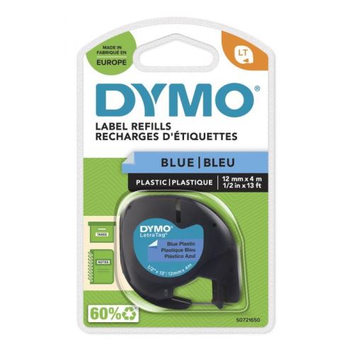 Páska DYMO LetraTag (plast 12mm x 4m) modrá
