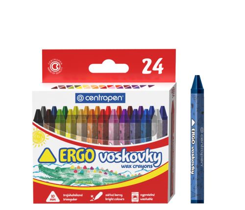 Voskovky Centropen trojhranné 9531 - 24 barev