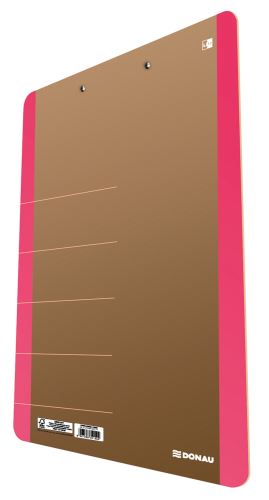 Psací podložka s klipem LIFE, A4, karton, neonově růžová DONAU