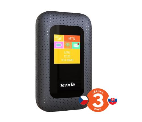 Tenda 4G185 Wi-Fi N300 mobile 4G LTE Hotspot s LCD, baterie 2100 mAh, 1x microSIM,microSD,