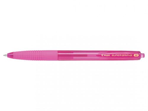 Kuličkové pero Pilot Super Grip- G, růžové,hrot M , stiskací