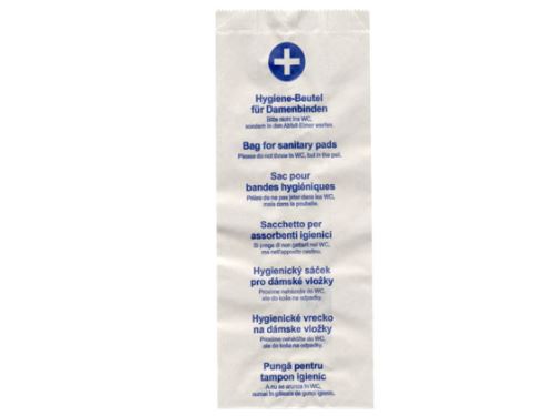 Hygienické sáčky papírové 11+5,5 x 28 cm 100 ks