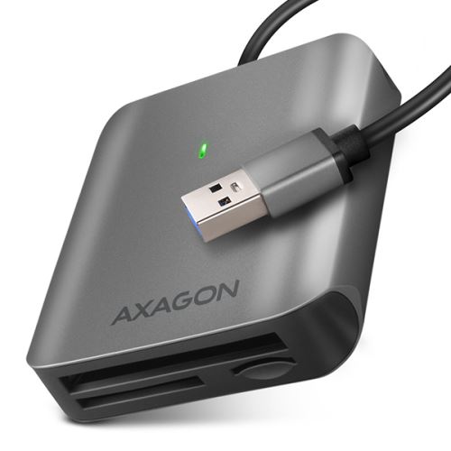 AXAGON CRE-S3, USB-A 3.2 Gen 1 - SUPERSPEED čtečka karet, 3-slot & lun SD/microSD/CF, podp