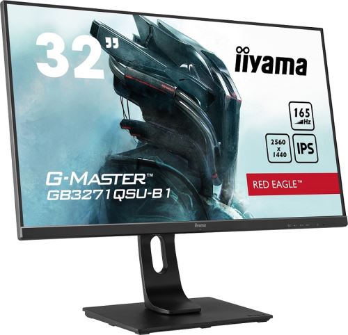 32" iiyama G-Master GB3271QSU-B1: IPS, WQHD@165Hz, 400cd/m2, 1ms, HDMI, DP, USB, FreeSync,