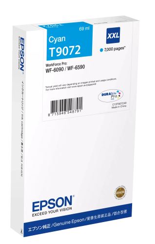 WF-6xxx Ink Cartridge Cyan XXL T9072, originál