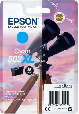 EPSON singlepack,Cyan 502XL,Ink,XL, originál