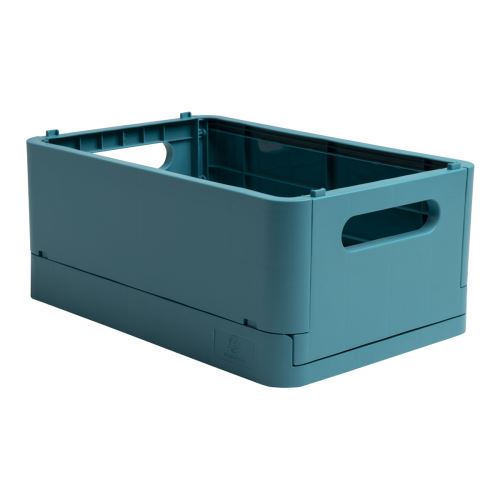 Exacompta Smart case - skládací úložný box, recyklovaný PP, MIDI, petrolejový