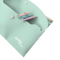 Spoko ReLeaf obálka se zipem, kapsa s drukem, A5, PP, SoftTouch, zelená (2)