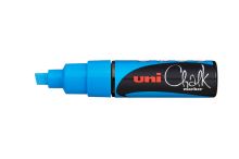 UNI PWE-8K křídový popisovač, 8 mm, světle modrý (1)