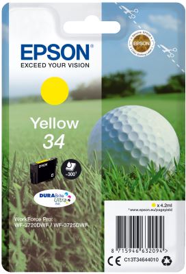 Epson Singlepack Yellow 34 DURABrite Ultra Ink, originál