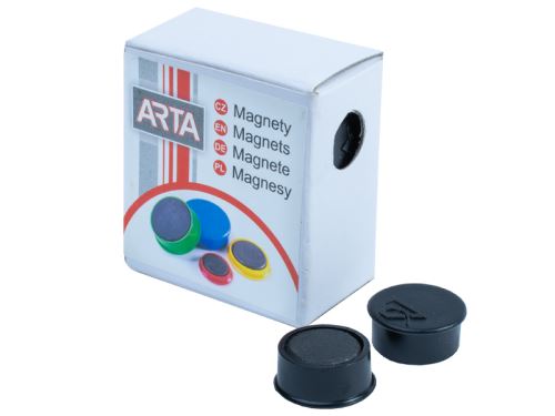 Magnet 16 mm černý zalitý v plastu