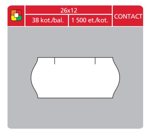 Cenové etikety Contact 26x12 žluté signální