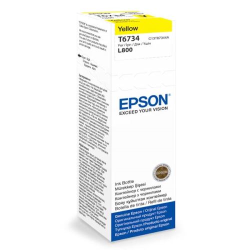 Epson T6734 Yellow ink 70ml  pro L800, originál