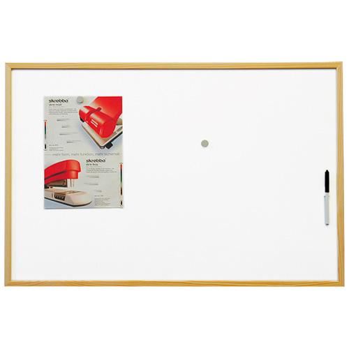 Bílá magnetická tabule 60x90 cm v dřevěném rámu