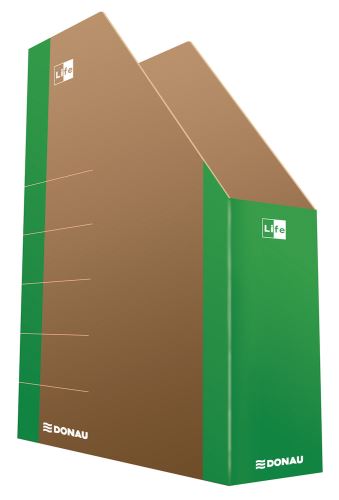 Stojan na časopisy LIFE A4/75 mm karton neonově zelený  DONAU
