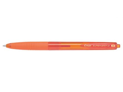 Kuličkové pero Pilot Super Grip- G, oranžové,hrot M , stiskací
