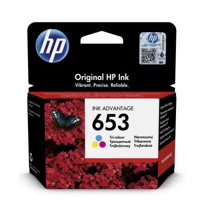 HP 653 tříbarevná inkoustová náplň (3YM74AE), originál