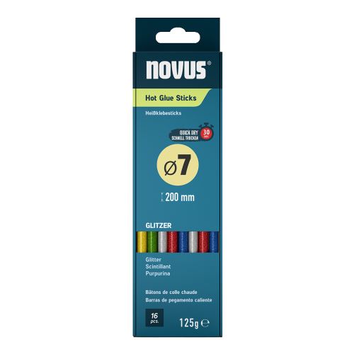 Novus tavné tyčinky - se třpytkami, O 7 mm, 16 ks