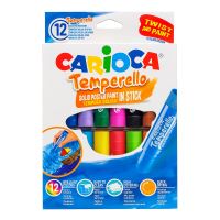 Carioca temperové barvy v tyčince, 12 ks, mix barev (1)