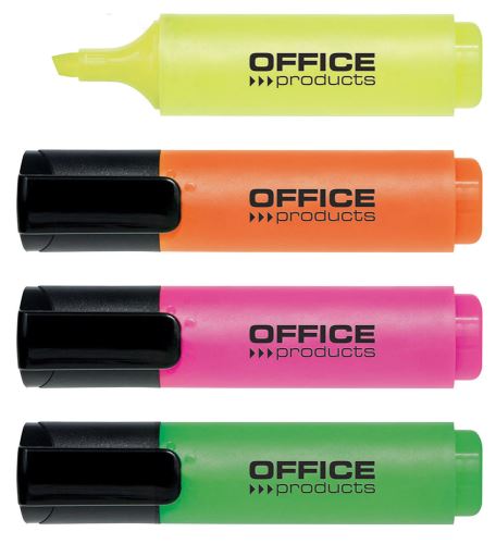 Zvýrazňovač sada 4 barev š. stopy 2-5 mm Office Product