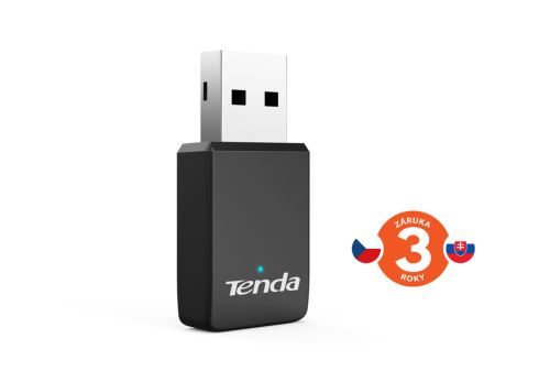 Tenda U9 WiFi AC650 USB Adapter, 633 Mb/s (433 + 200 Mb/s), 802.11 ac/a/b/g/n, OS Win XP/7