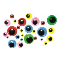 APLI MOVING EYES - oči kulaté, Jumbo pack, 600 ks, nelepicí, mix velikostí a barev (1)