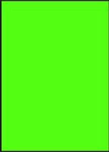 Etikety 210x297 A4 1 etiketa arch/100 archů fluorescenční zelená
