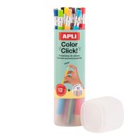 APLI pastelky stiskací s náhradními tuhami, 12 ks, mix barev (1)