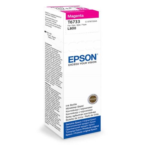 Epson T6733 Magenta ink 70ml  pro L800, originál