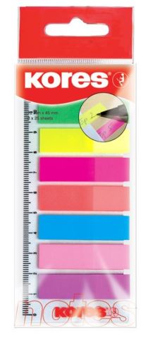 Neonové záložky 45x12 Index Strips na pravítku  8 barev 15 listů_2