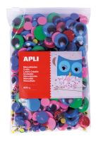 APLI MOVING EYES - oči kulaté, Jumbo pack, 600 ks, nelepicí, mix velikostí a barev (3)